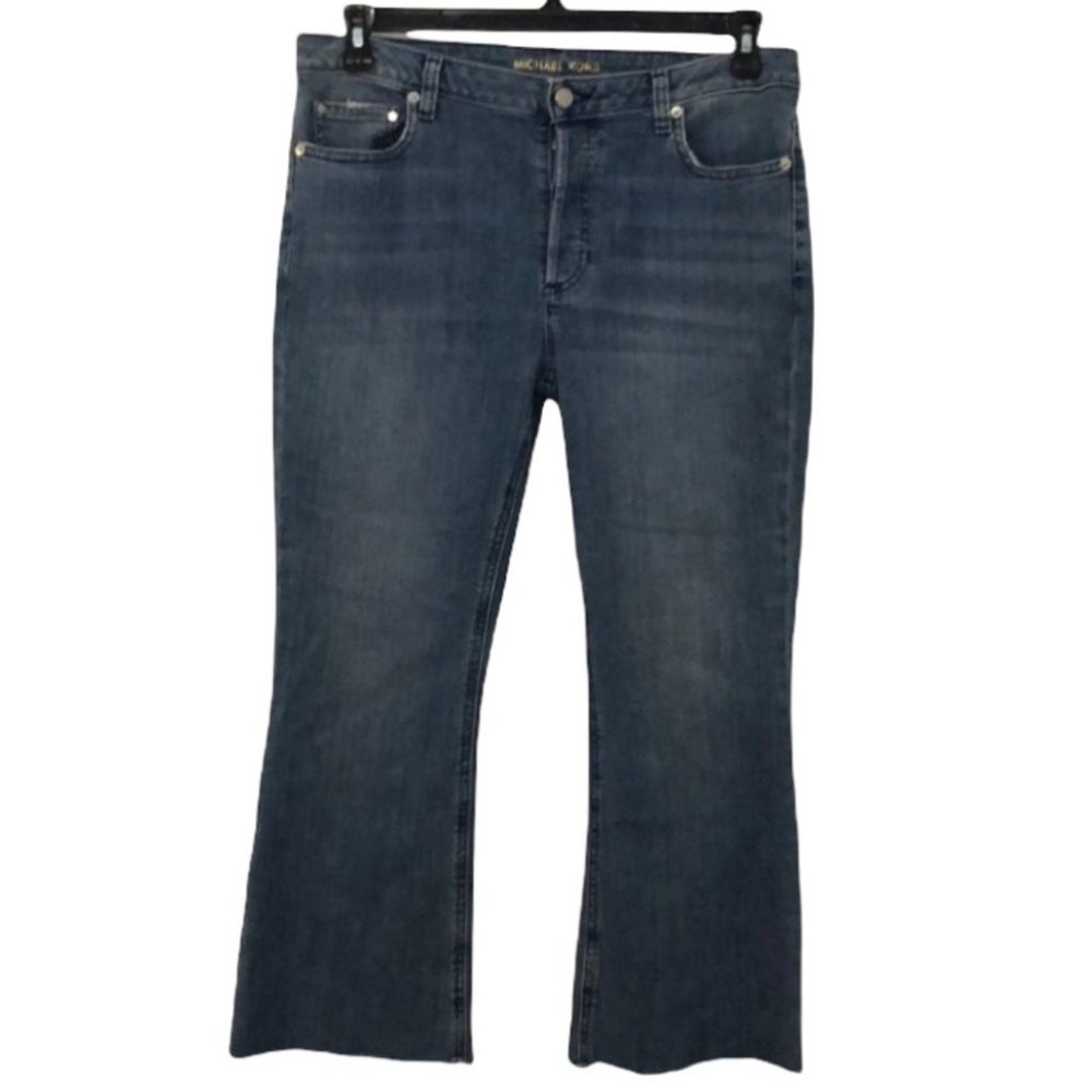 NWOT, MICHAEL MICHAEL KORS Stretch Denim High-Rise Frayed Jeans